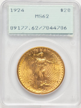 1924 $20 Saint Saint-Gaudens Double Eagle PCGS MS62 (778893016)