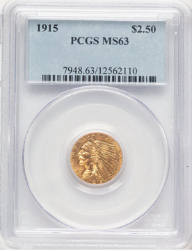 1915 $2.50 Indian Quarter Eagle PCGS MS63 (778897011)
