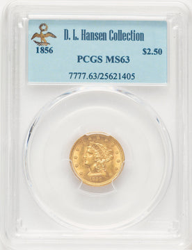 1856 $2.50 Liberty Quarter Eagle PCGS MS63