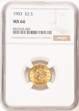 1903 $2.50 Liberty Quarter Eagle NGC MS66 (778946001)