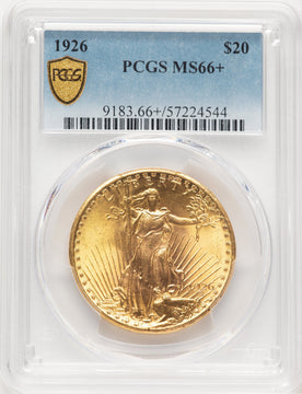 1926 $20 Saint-Gaudens Double Eagle PCGS MS66+