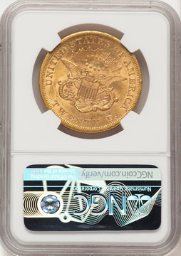 1854-S $20 Liberty Double Eagle NGC AU58