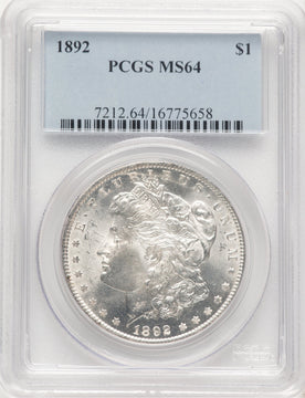 1892 Morgan Dollar PCGS MS64 (778956010)
