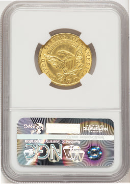 1810 $5 BD-4 Early Half Eagle NGC AU58