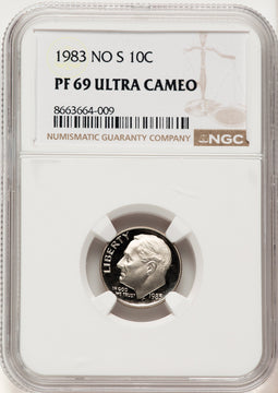 1983 10C NO S Proof Roosevelt Dime NGC PR69