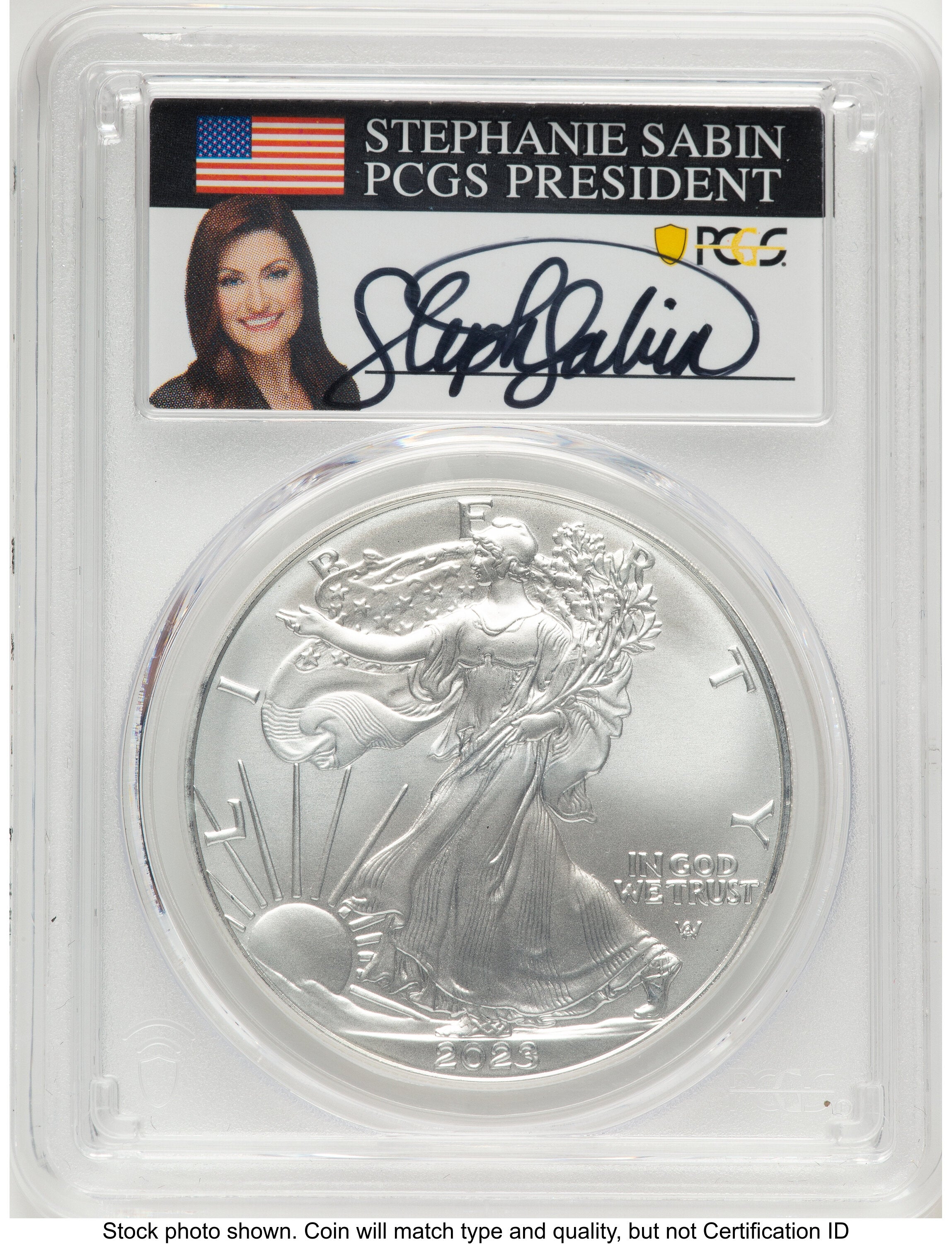 2023 Silver Eagle FDI Stephanie Sabin PCGS MS70 | LCR Coin