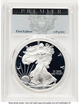 2018-W Proof Silver Eagle 1 oz Premier Label PCGS PR70