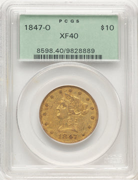 1847-O $10 Liberty Eagle PCGS XF40 (779247019)