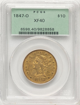 1847-O $10 Liberty Eagle PCGS XF40 (779247020)