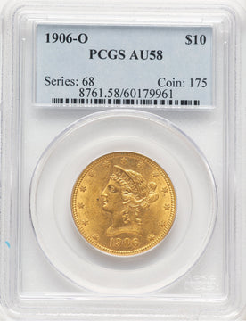 1906-O $10 Liberty Eagle PCGS AU58