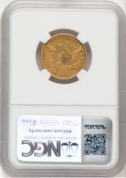 1836 $5 Brown Label Classic Half Eagle NGC XF40