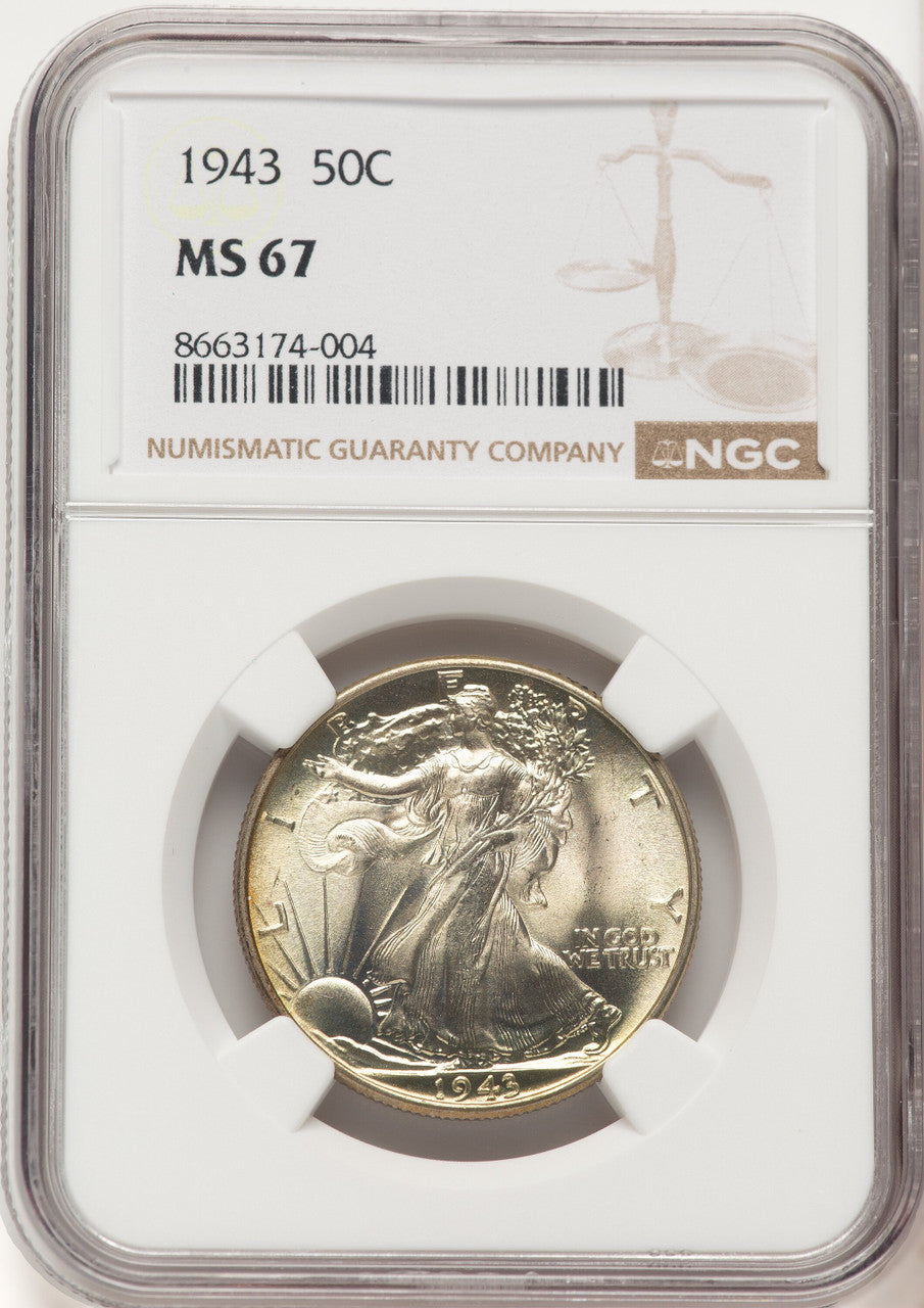 1943 50C Walking Liberty Half Dollar NGC MS67 (779460005) | LCR Coin