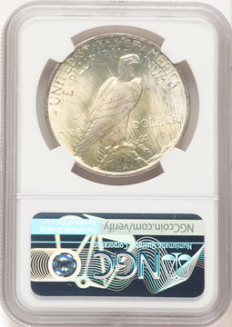 1923 Kenneth Bressett Red Book Peace Dollar NGC MS67