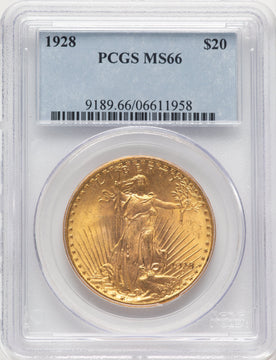 1928 $20 Saint-Gaudens Double Eagle PCGS MS66 1928 $20 Saint-Gaudens Double Eagle PCGS MS66
