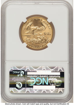 1993 Gold Eagle 1/2 oz Brown Label NGC MS70