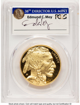 2016-W Proof Gold Buffalo 1 oz FS PCGS PR70 Ed Moy