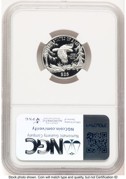 1999-W Proof Platinum Eagle 1/4 oz Brown Label NGC PF70
