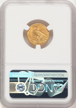 1909 $2.50 Brown Label Indian Quarter Eagle NGC MS64