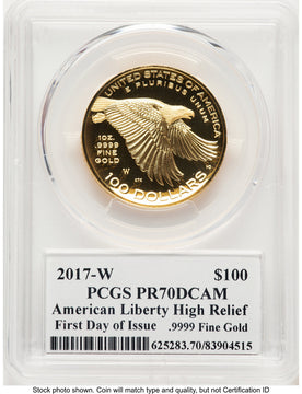 2017-W G$100 American Liberty High Relief FDI PCGS PR70 Mercanti (779953002)
