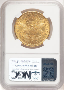 1872-CC $20 Liberty Double Eagle NGC AU58 (780000013)