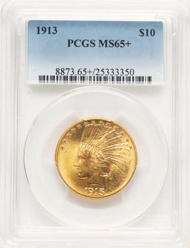1913 $10 Indian Eagle PCGS MS65+