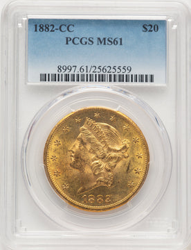 1882-CC $20 Liberty Double Eagle PCGS MS61 (780003015)