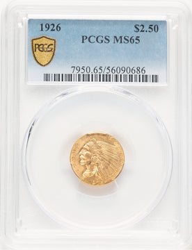 1926 $2.50 Indian Quarter Eagle PCGS MS65 (780078049)