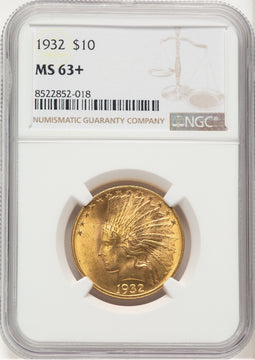 1932 $10 Indian Eagle NGC MS63+ (780078112)
