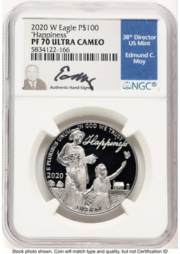 2020-W Proof Platinum Eagle 1 oz NGC PF70 Ed Moy