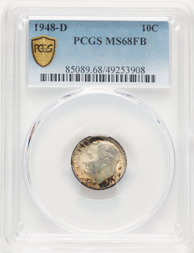 1948-D 10C FB Roosevelt Dime PCGS MS68