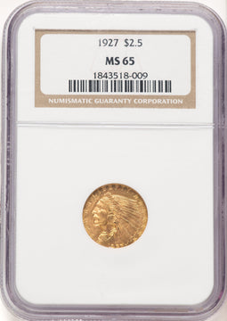 1927 $2.50 Indian Quarter Eagle NGC MS65 (780317005)