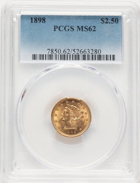 1898 $2.50 Liberty Quarter Eagle PCGS MS62