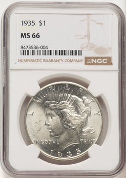 1935 Peace Dollar NGC MS66 (780331013)