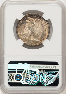 1917-S 50C REVERSE Walking Liberty Half Dollar NGC MS65