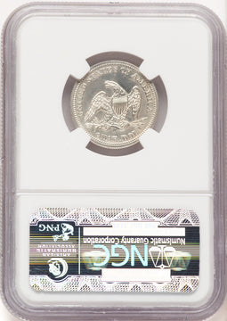 1850 25C Seated Quarter NGC MS65
