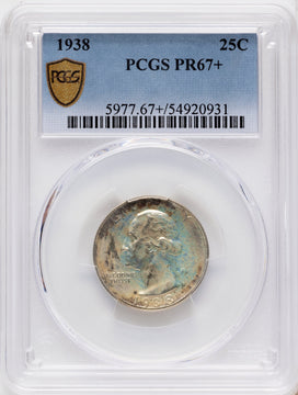 1938 25C Proof Washington Quarter PCGS PR67+ 1938 25C Proof Washington Quarter PCGS PR67+