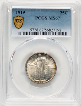1919 25C Standing Liberty Quarter PCGS MS67