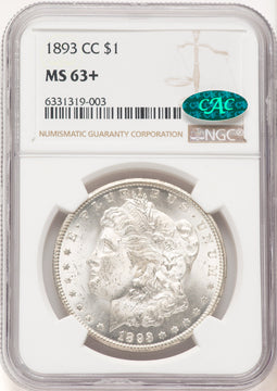 1893-CC CAC Morgan Dollar NGC MS63+