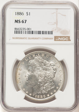 1886 Morgan Dollar NGC MS67 (780419010)
