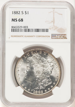 1882-S Morgan Dollar NGC MS68 (780419013)