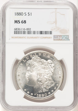 1880-S Morgan Dollar NGC MS68 (780434009)