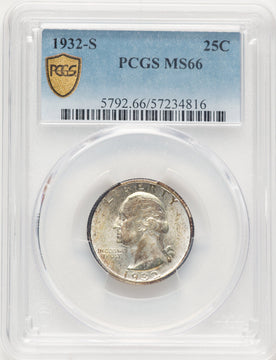 1932-S 25C Washington Quarter PCGS MS66