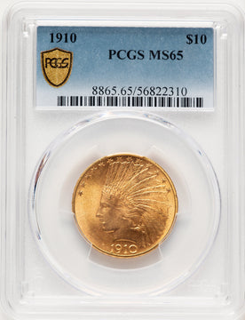 1910 $10 Indian Eagle PCGS MS65