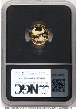 2019-W Proof Gold Eagle 1/10 oz FDI Anna Cabral Prestige Treasurer Series Washington NGC PF70