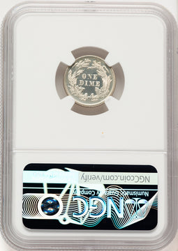 1871 10C CA Proof Seated Dime NGC PR65