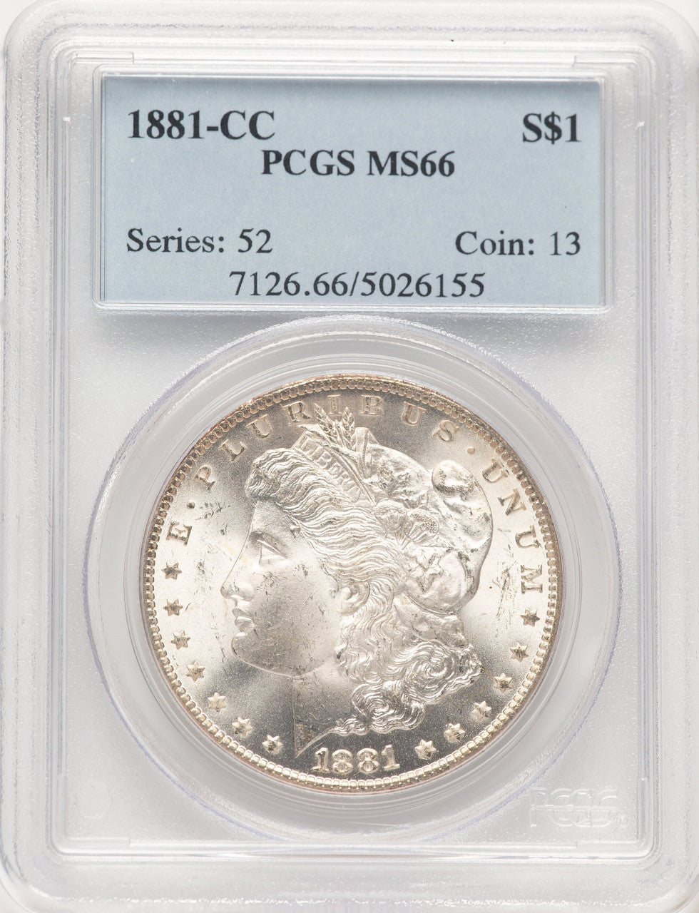 1881-CC Morgan Dollar PCGS MS66 (780514004) | LCR Coin