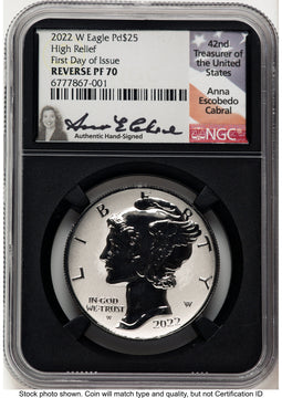 2022-W Palladium Eagle 1 oz REV FDI Anna Cabral NGC PF70