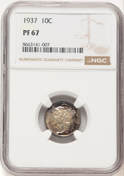 1937 10C Proof Mercury Dime NGC PR67 (780571005)