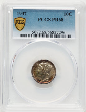 1937 10C Proof Mercury Dime PCGS PR68