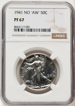1941 50C Proof Walking Liberty Half Dollar NGC PR67 (780631003)